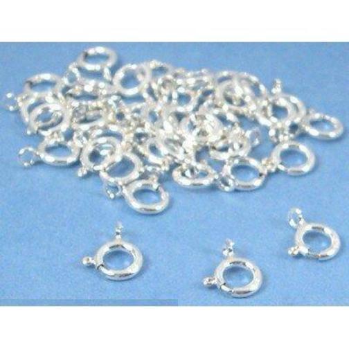 36 Sterling Silver Clasps Spring Ring Chain Parts 5.5mm