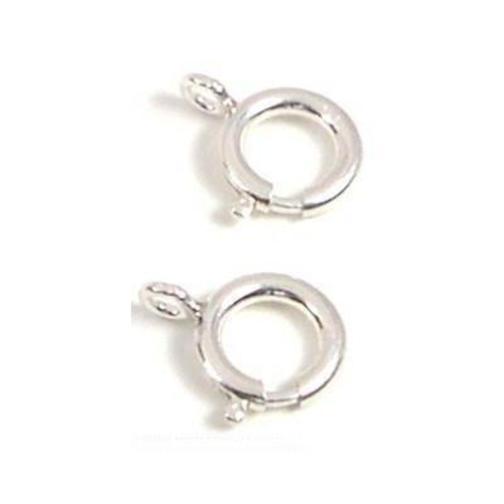 2 Sterling Silver Spring Ring Clasps 9mm