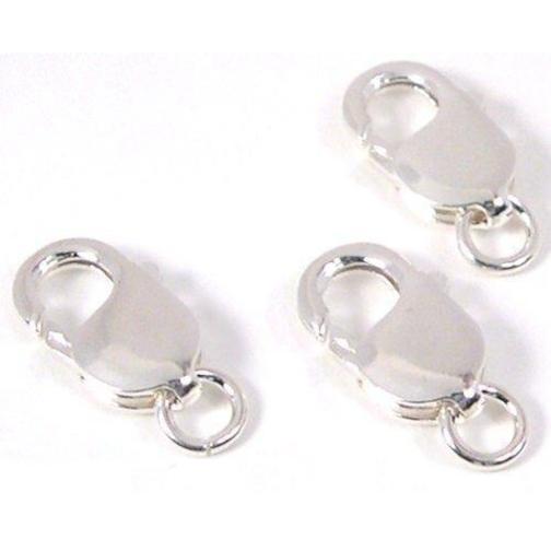 3 Sterling Silver Lobster Claw Clasps Large Bracelet