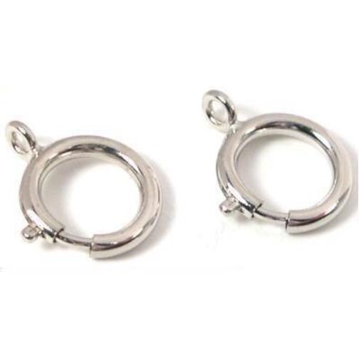 2 Spring Ring Clasps Nickel Silver Bracelet Watch 18mm