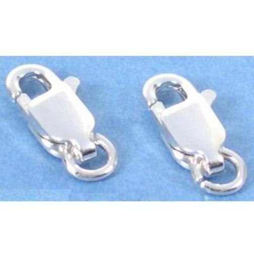 Lobster Clasp Sterling Silver 10mm 2Pcs