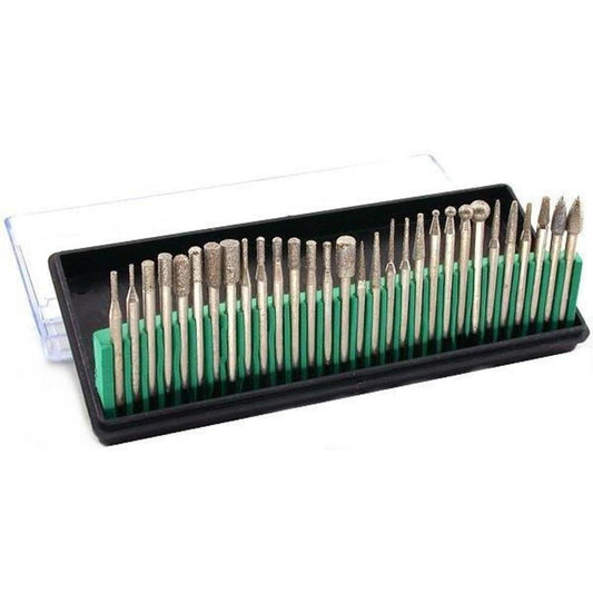 Diamond Coated Burs 1/8" 30Pcs
