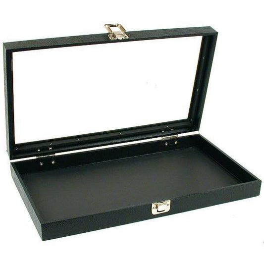 Glass Lid Jewelry Display Case 14 3/4"