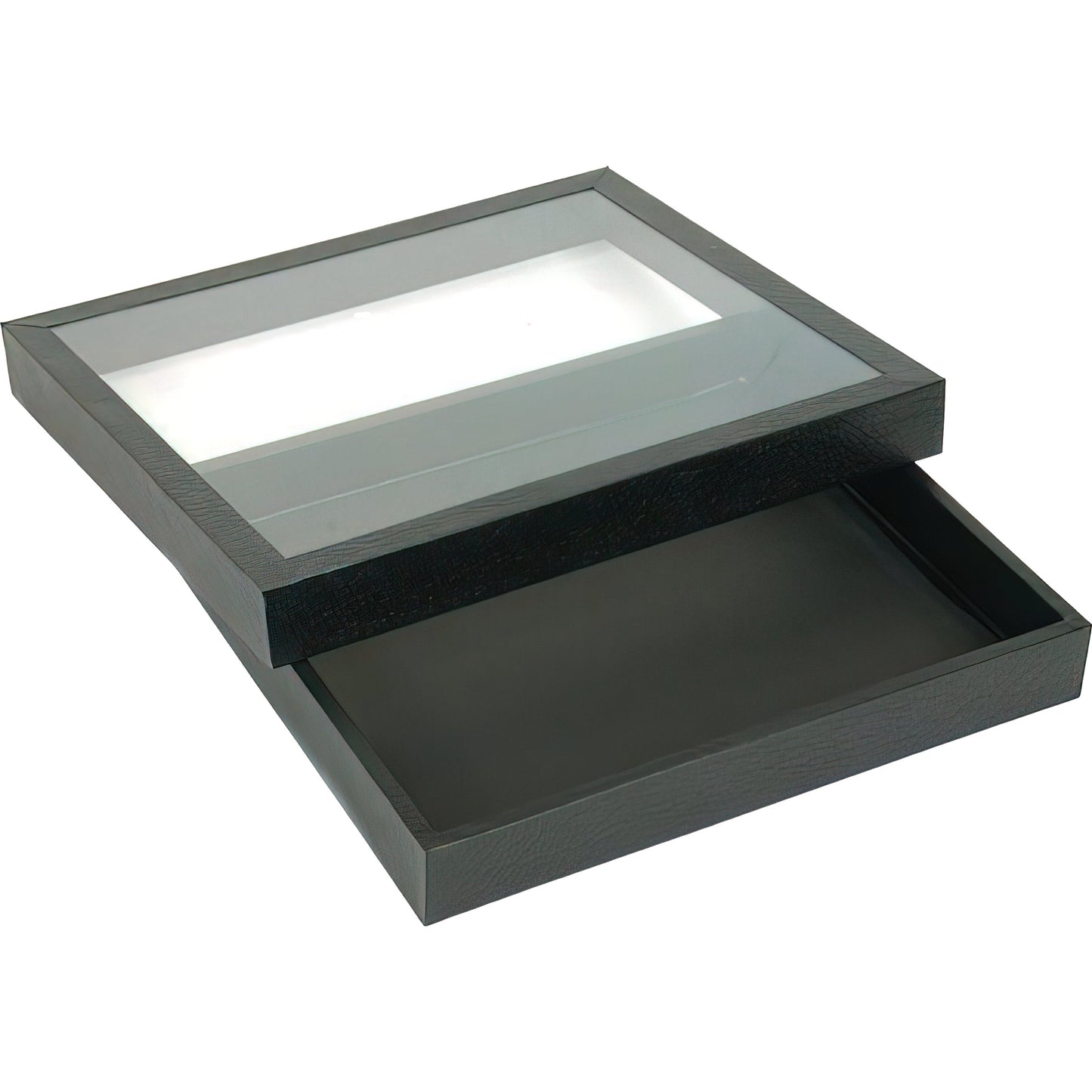4 36 Slot Black Ring Display & Acrylic Lid Case