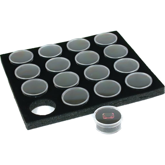 16 Gem Jars Display Tray Insert 1 3/8"