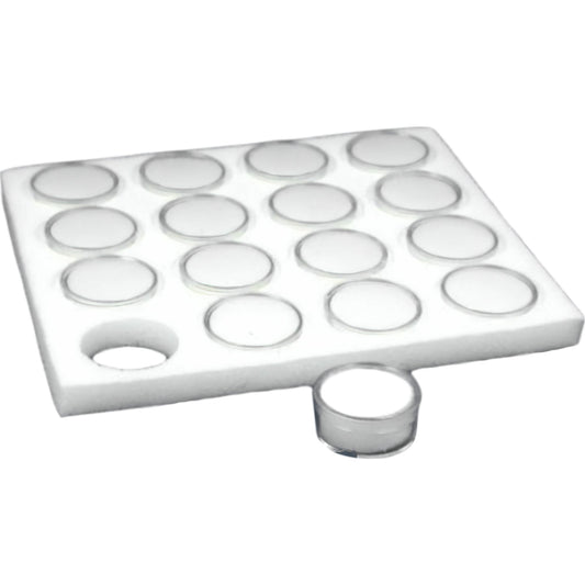 16 Gem Jars Display Tray Insert 1 3/8"