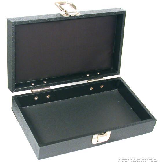 Clasp Lid Jewelry Display Case Black 8 1/8"