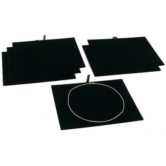 6 Jewelry Display Pad Insert Black Velvet Showcase Unit