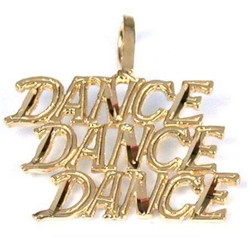Dance Dance Dance Charm 14k Gold 15.5mm