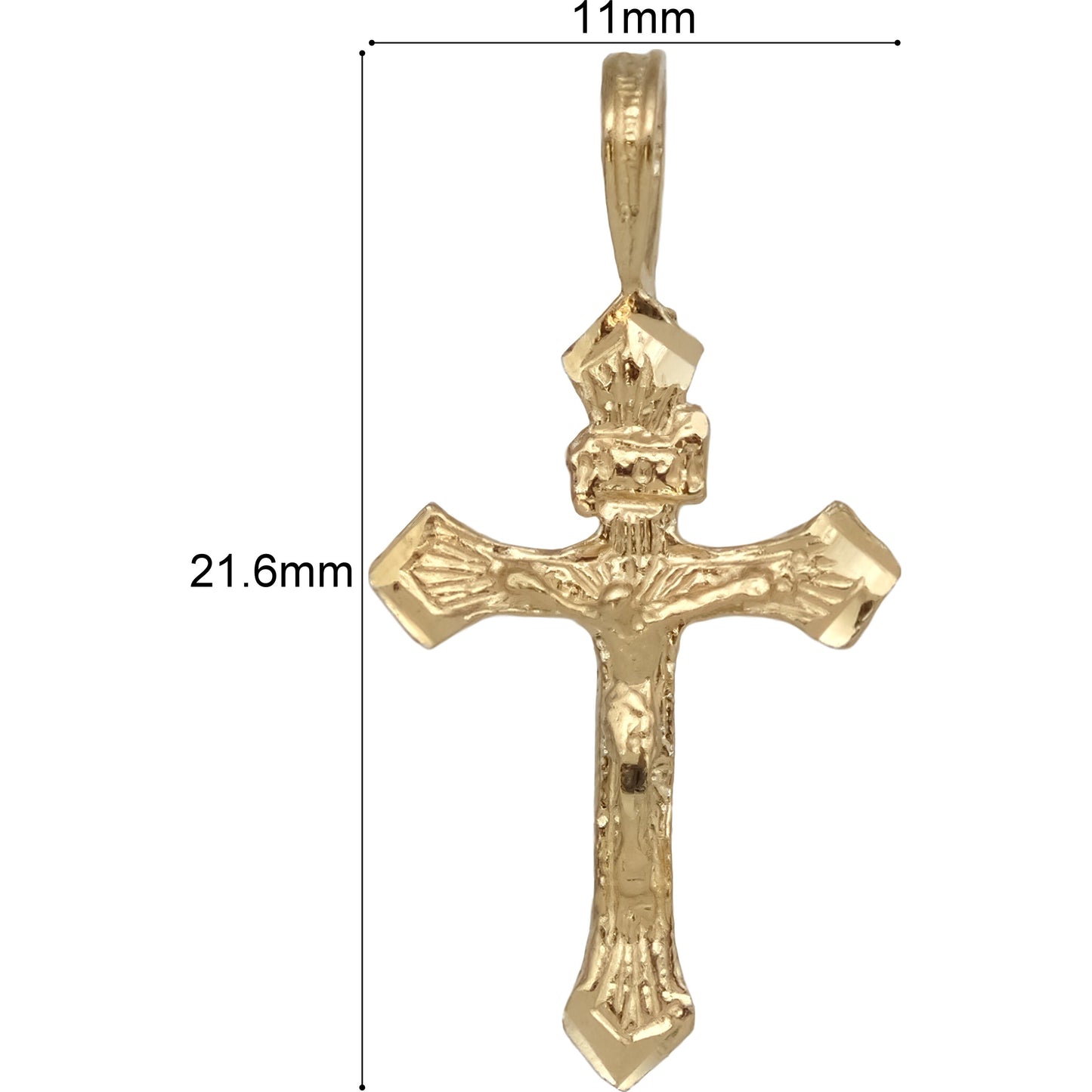 INRI Crucifix Charm 14k Gold 22mm