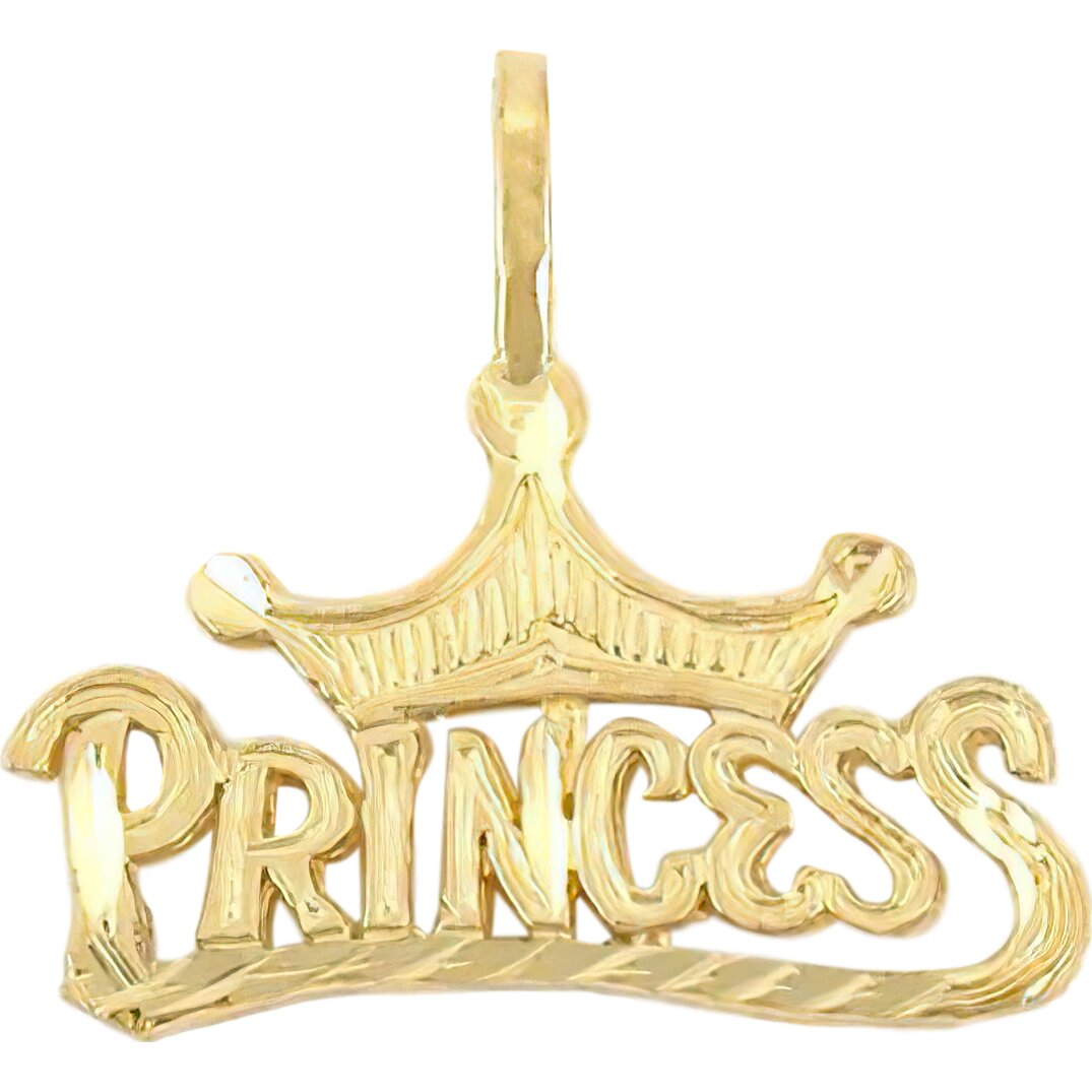 Princess Charm 14k Gold 15mm