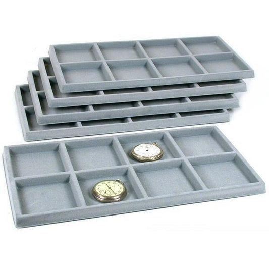 5-8 Gray Compartment Insert Showcase Display Tray