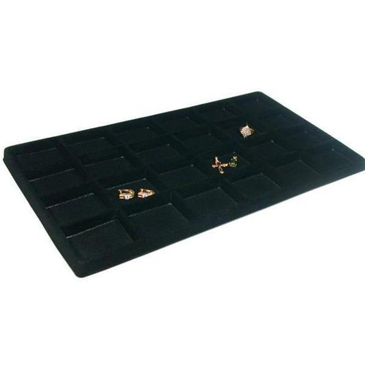 24 Compartment Display Tray Insert Flocked 14 1/8"