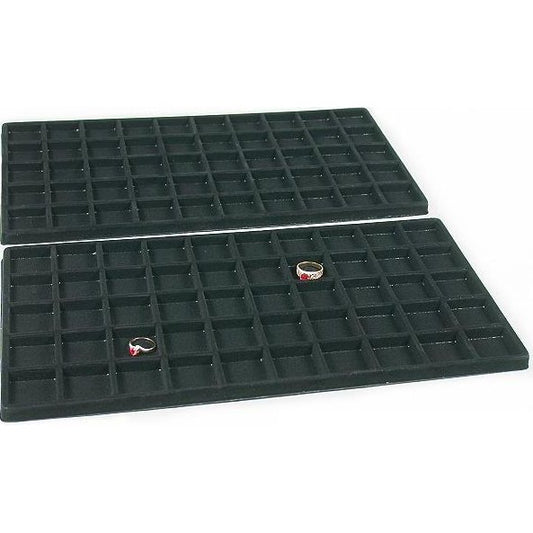 50 Compartment Display Tray Inserts Flocked 14 1/8" 2Pcs
