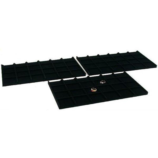 72 Slot Jewelry Coin Tray Display Insert Black Velvet