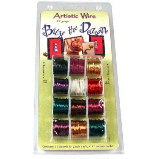 Artistic Wire Assorted Colors 22 Gauge 12Pcs