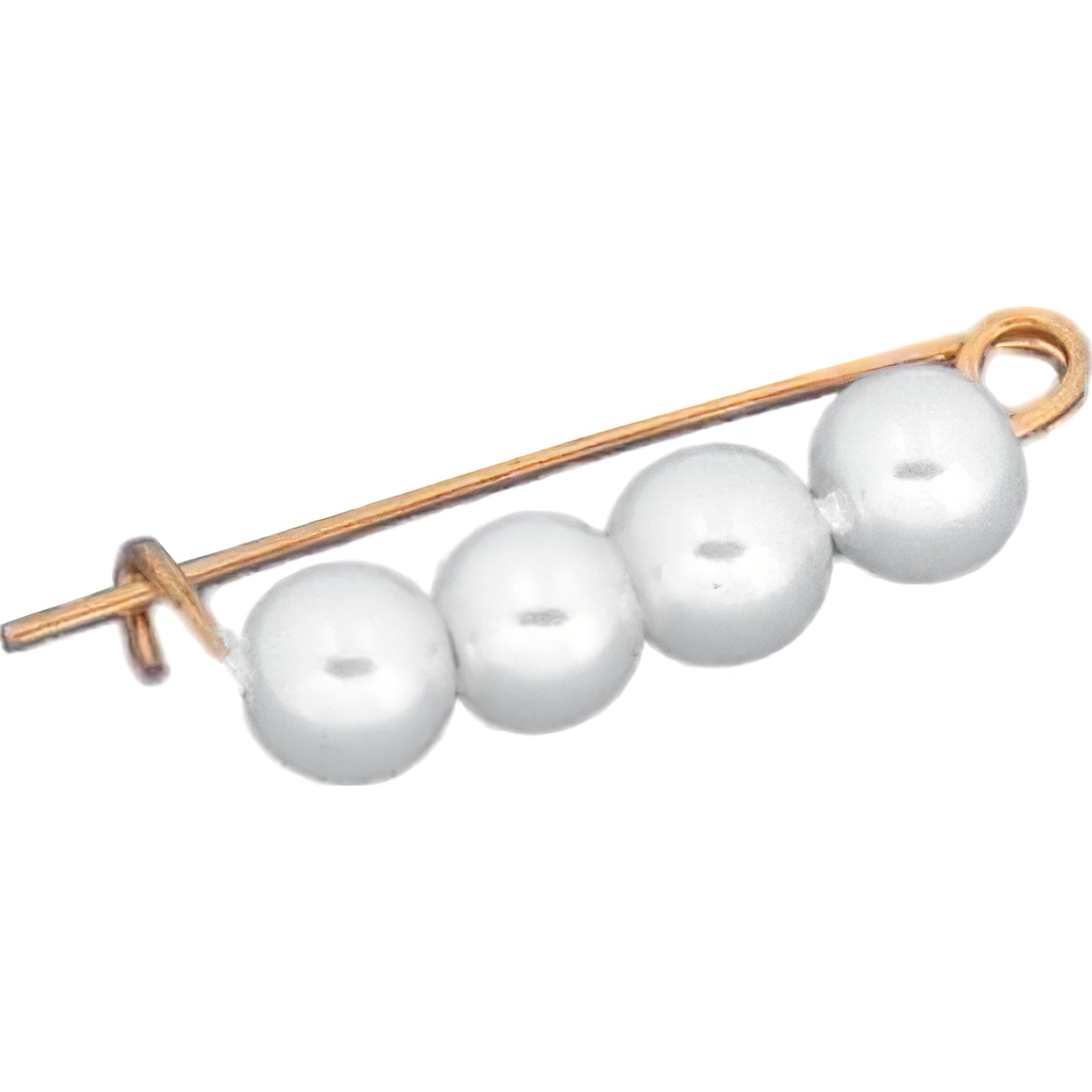 4 Pearl Enhancer Bead Shortening Clasps Gold Parts with Imitation Pearls