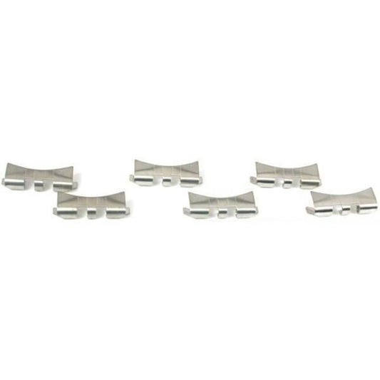 6 Stainless Steel Slit Design Watch Band Link Ends 20mm