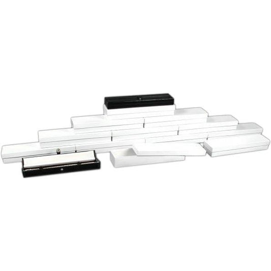 12 Bracelet Watch Boxes Black Leather Gift Case Display