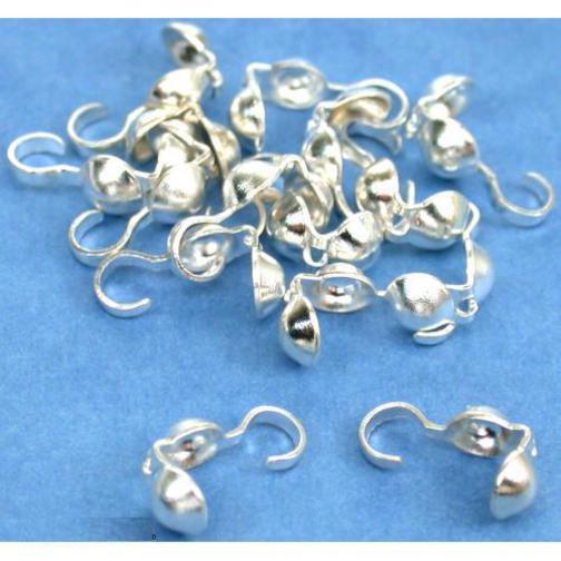 Bead Tips Silver Plated 3mm 15Pcs