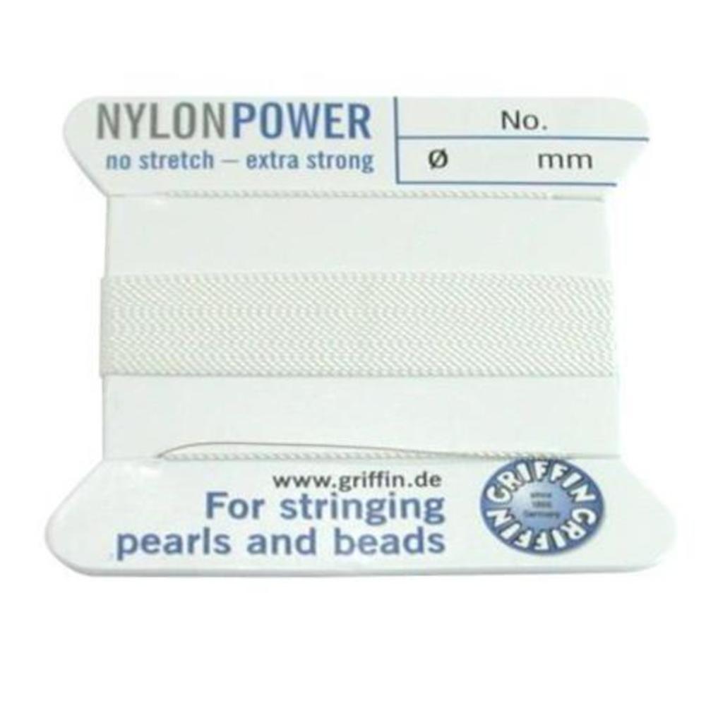 White Nylon Bead Cord #4