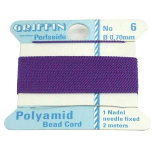 Amthyst Nylon Bead Cord #6