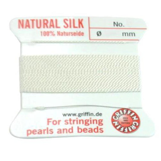 White Slk Bead Cord #3