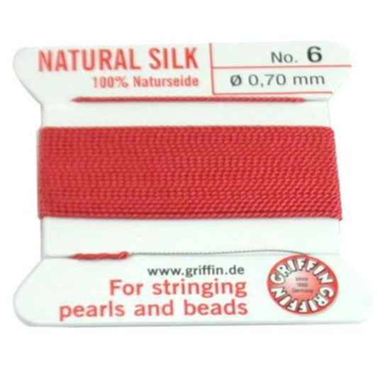 Coral Slk Bead Cord #6