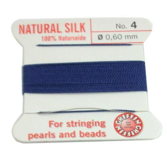 Dark Blue Silk Bead Cord #4