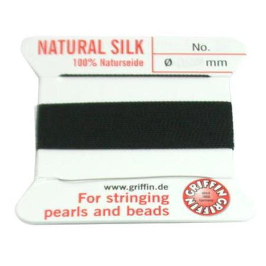 Black Slk Bead Cord #6