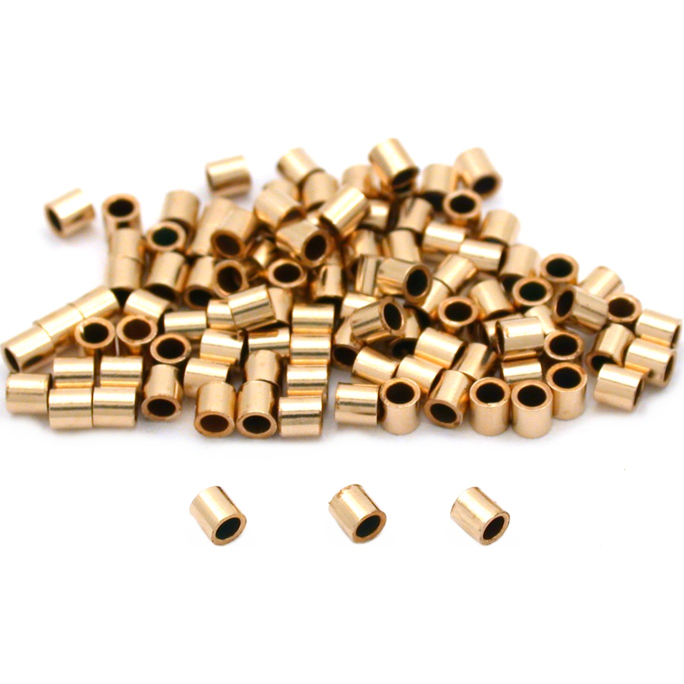 Crimp Beads Gold Filled 2mm 100Pcs