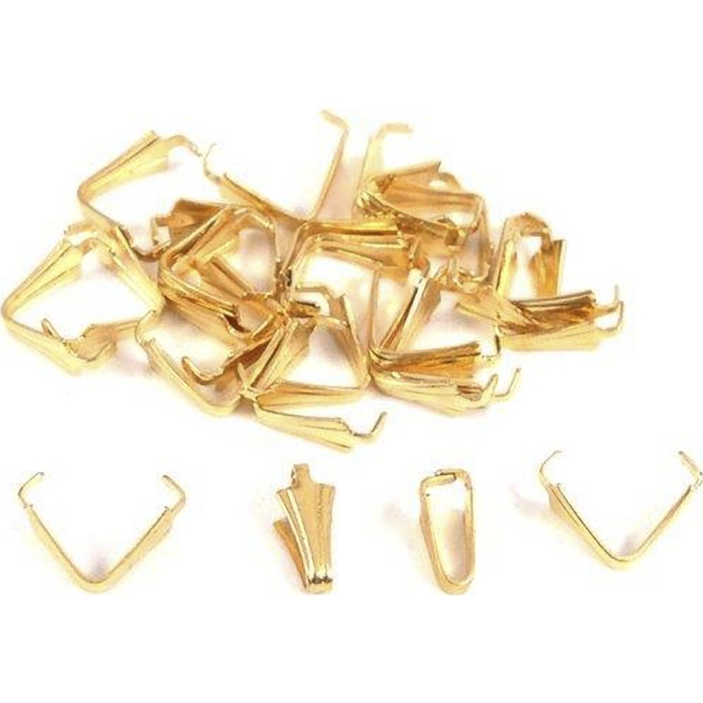 Pinch Bails Gold Plated 10mm 24Pcs