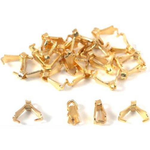 24 Bails Gold Plated Connectors Jewelry Necklace Chain  8 x 3mm