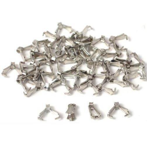 48 Bails Rhodium Connectors Jewelry Bracelet Chain Part  8 x 3mm