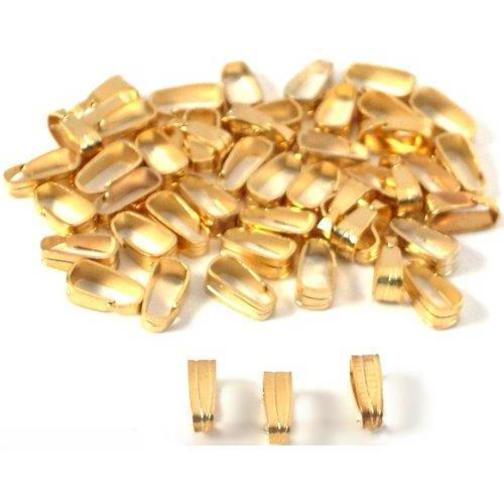 48 Bails Gold Plated Connectors Jewelry Necklace Parts  6 x 2mm