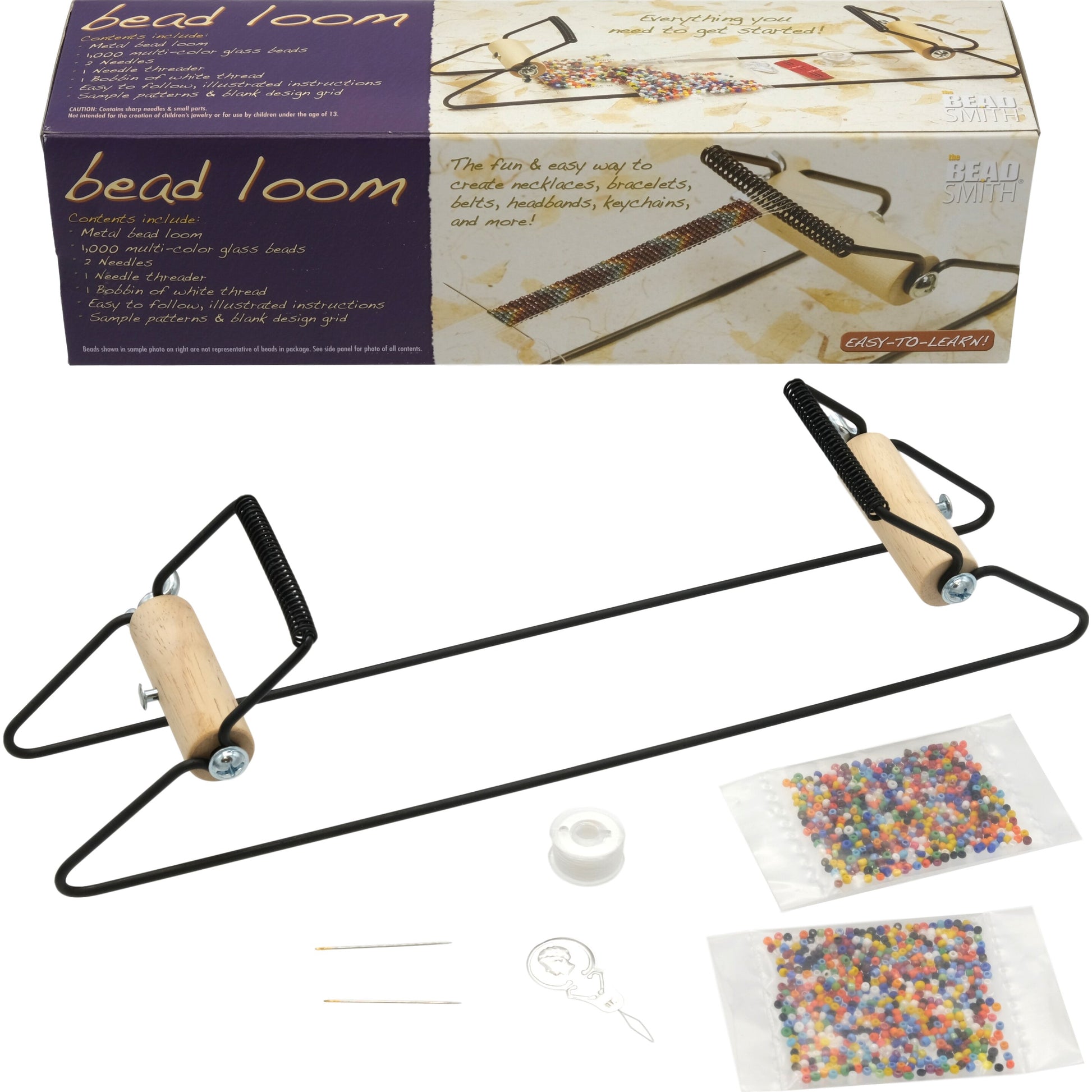 Beadsmith Bead Loom Kit for Beginners Includes Weave Necklaces Bracelets and