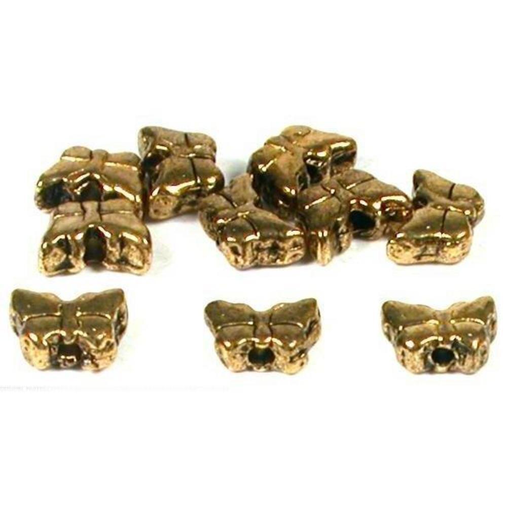 Butterfly Gold Plated Beads 5mm 10Pcs
