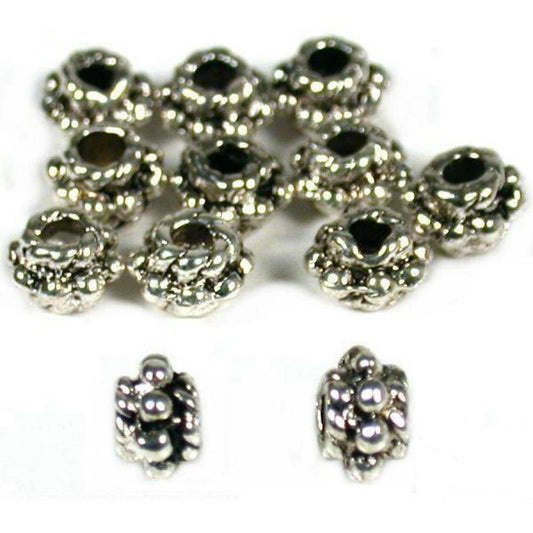 Bali Spacer Rope Beads Nickel Plated 5mm 12Pcs