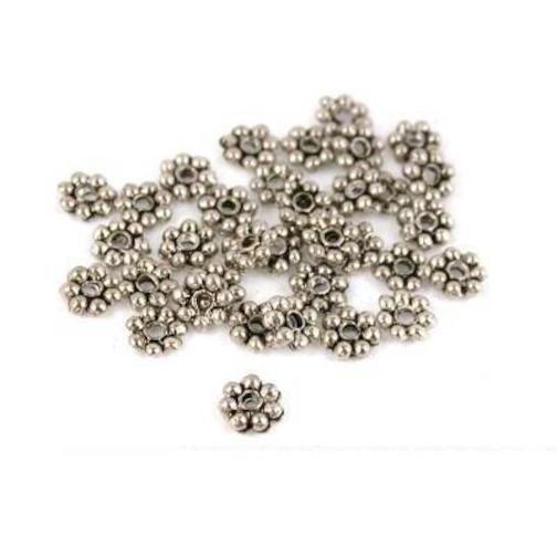Bali Spacer Flower Nickel Plated Beads 5mm 35Pcs