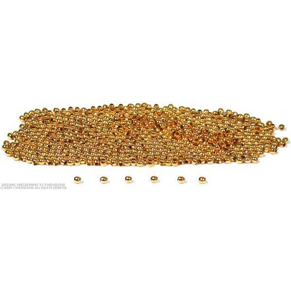 400 Gold Plated Beads Balls Round Stringing Beading 2mm