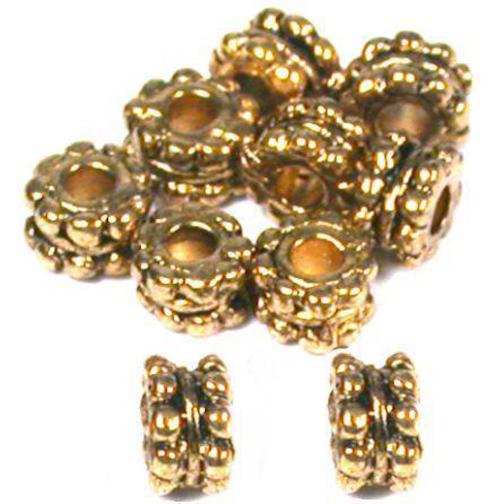 Bali Spacer Gold Plated Beads 5.5mm 10Pcs