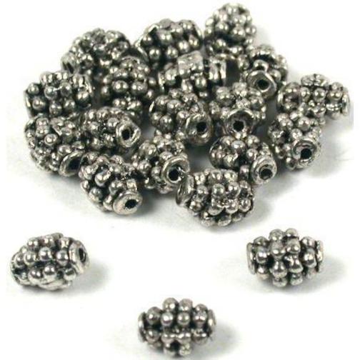 Bali Oval Nickel Plated Beads 8mm 20Pcs