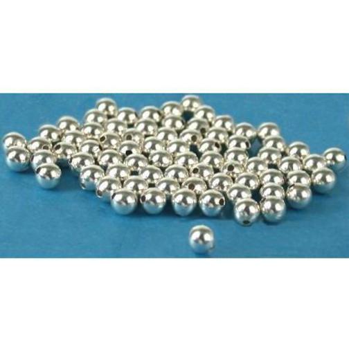 75 Polished Sterling Silver Ball Beads Beading Jewelry Making 4mm
