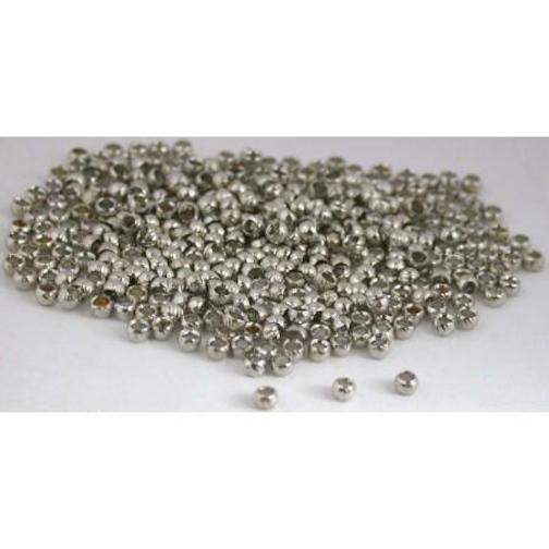 300 White Plated Brass Crimp Beads Beading 2mm x 1mm