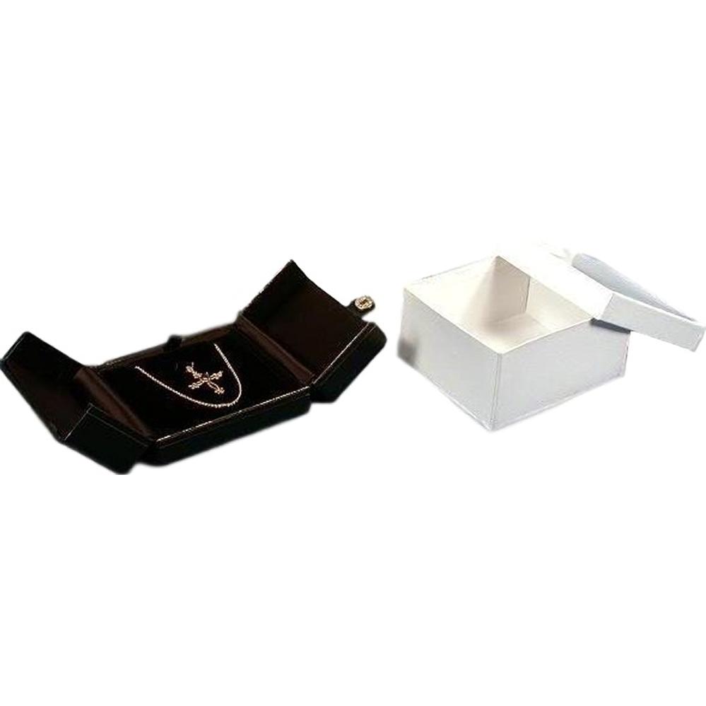 12 Pendant Necklace Boxes Black Leather Gift Display