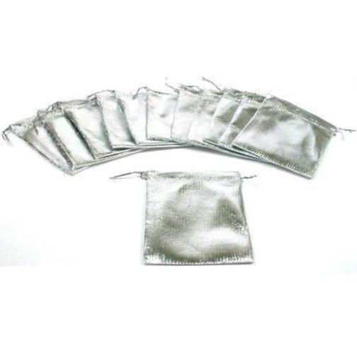 96 Pouches Silver Gift Bags 4 Styles Jewelry