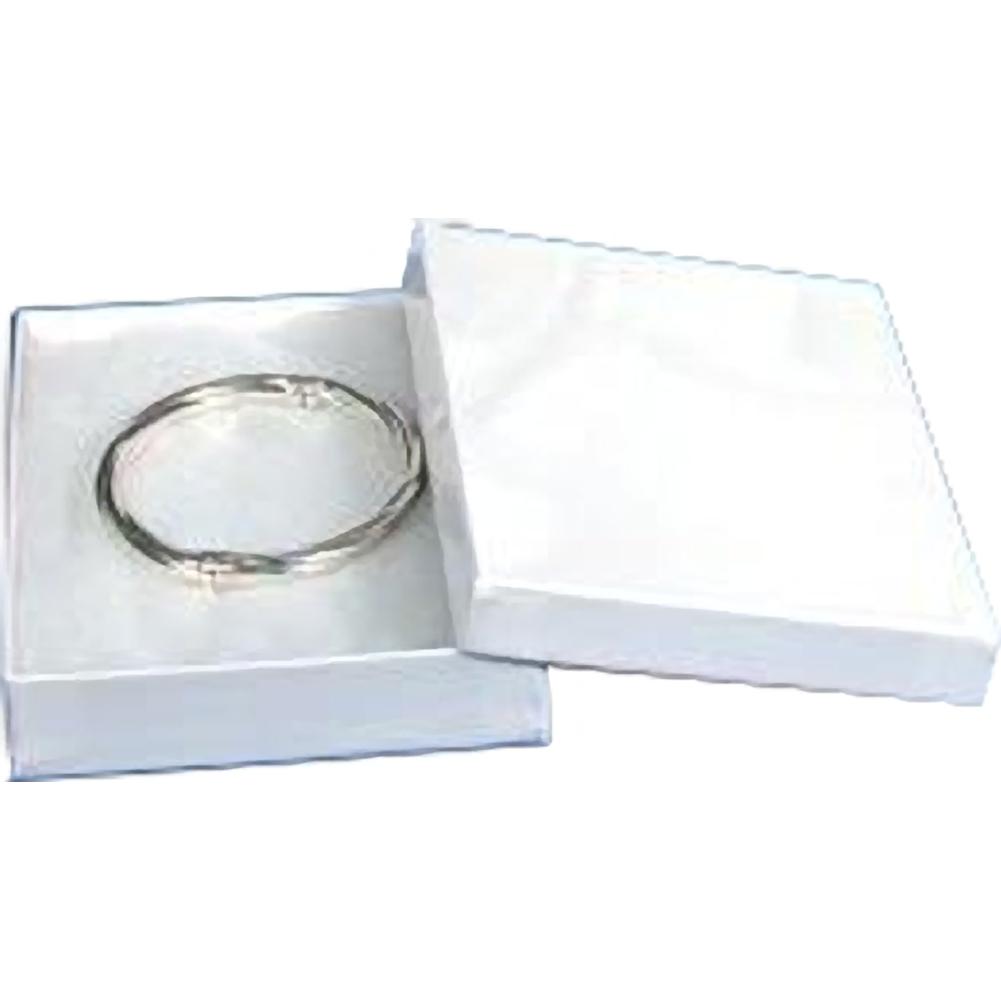 Cotton Filled Jewelry Gift Box White 5 3/8" (Only 1 Box)