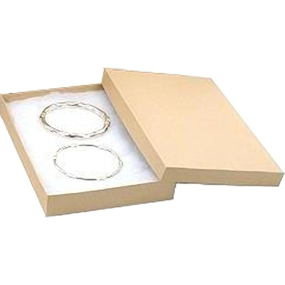 25 Kraft Paper Necklace Gift Boxes Cotton Filled Box 7"