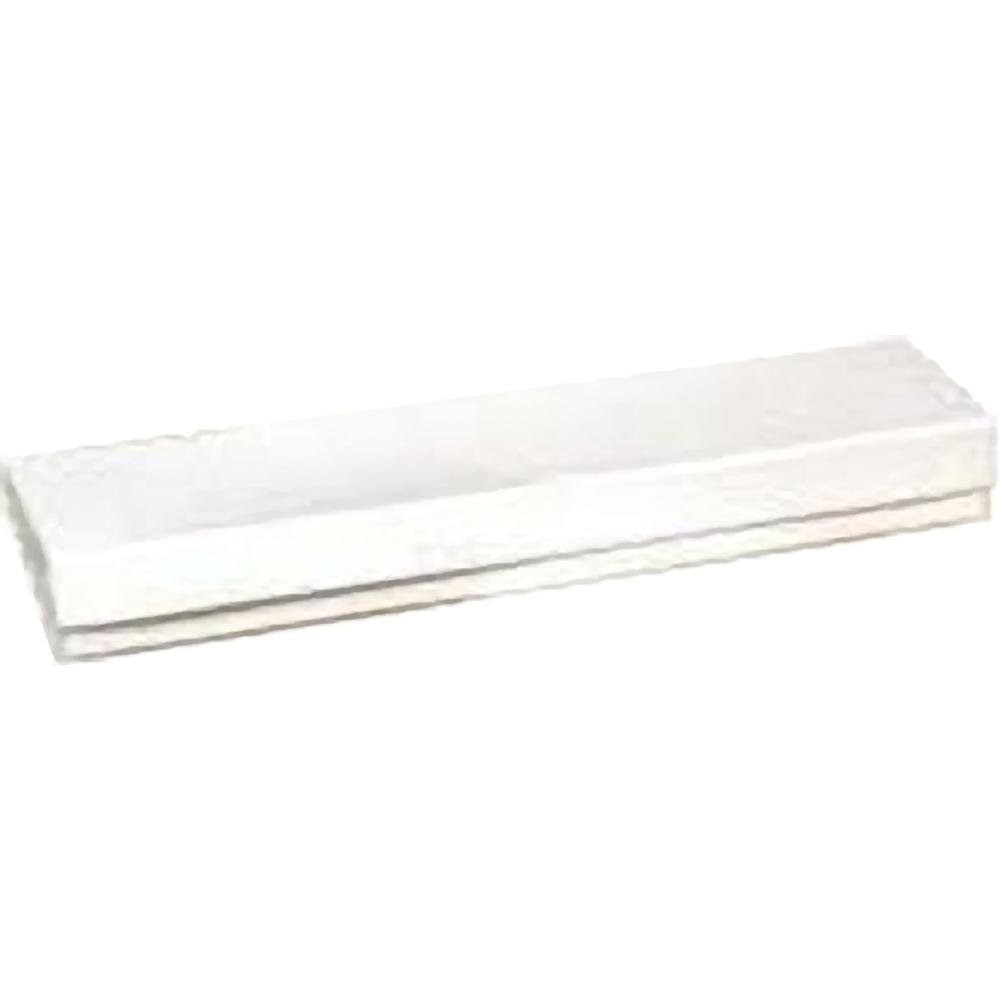 Cotton Filled Jewelry Gift Box White 8"  (Only 1 Box)