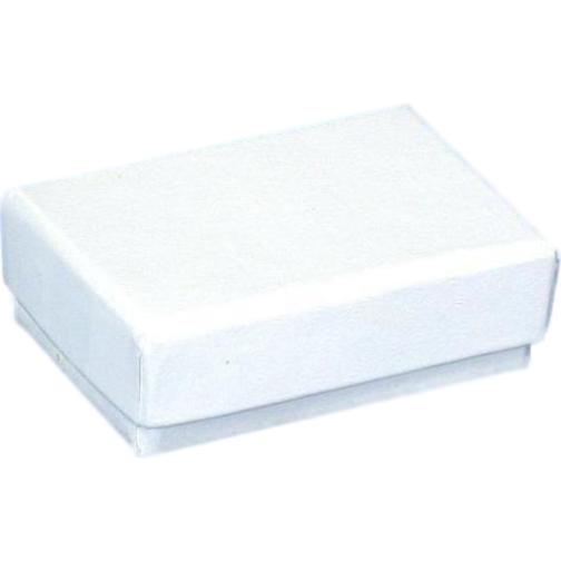 25 White Swirl Charm Cotton Boxes Pendant Gift Box Display 1 7/8"